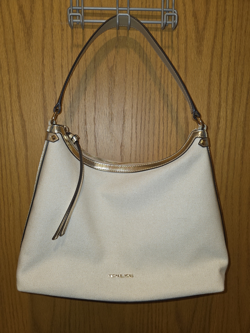 Michael Kors Maeve Canvas And Leather Hobi Bag